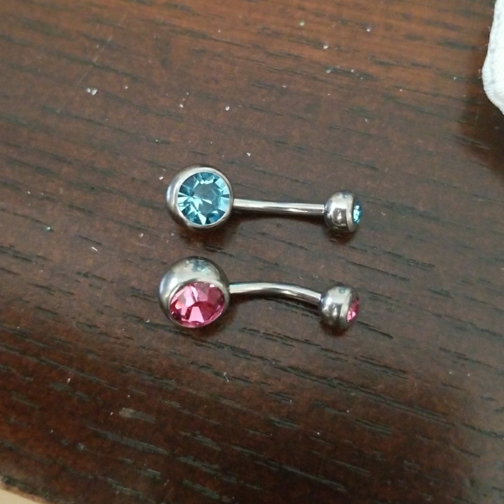 silver belly button rings